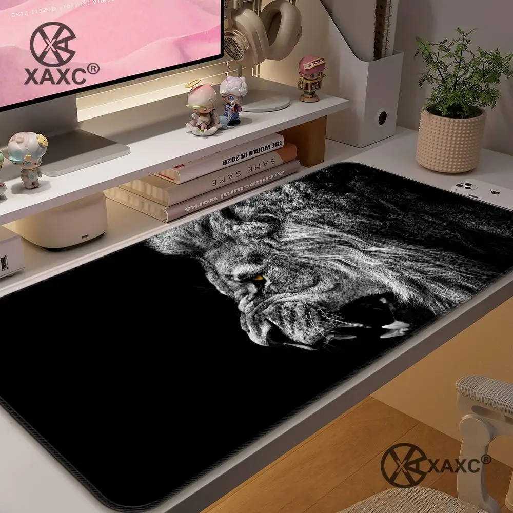 

King Of Beasts Lion XAXC Mouse Pad large keyboard mouse desk pad non-slip rubber gaming mouse pad laptop mouse carpet