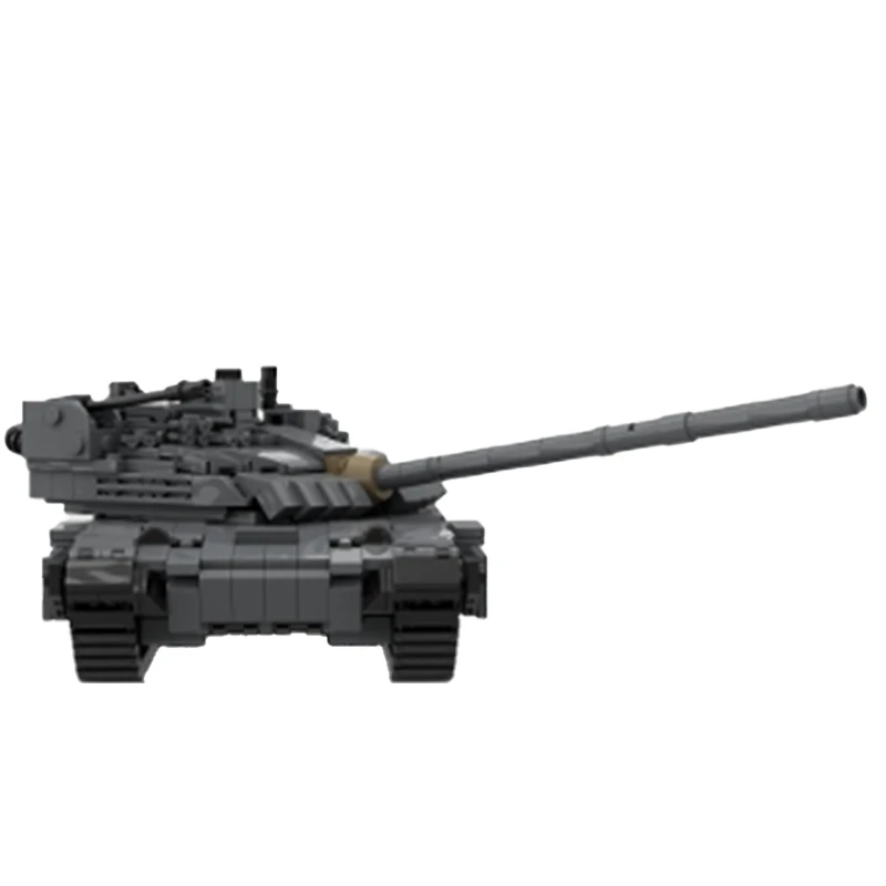 Military Vehicle Series T-72 M2 Mode Tank MOC Building Block DIY Model Puzzle Originality Education Collection Experts Brick Toy