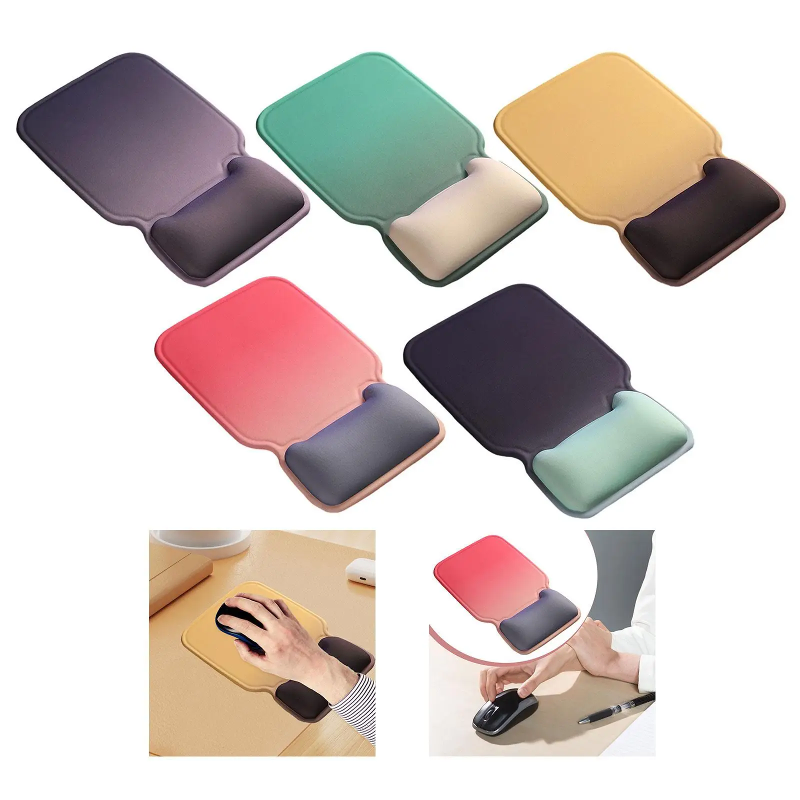

Ergonomic Mouse Pad Comfortable Non Slip Decor with Wrist Rest Desk Accessories Mat for Office Work Computer Laptop Home