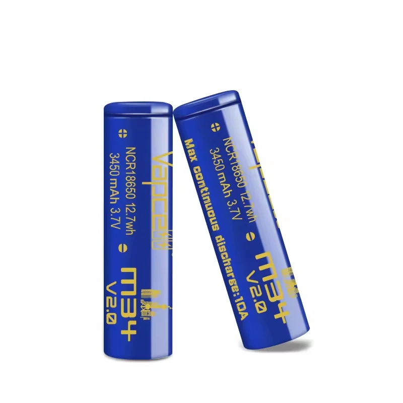 Original Vapcell M34 V2.0 NCR 18650 3450mah Battery 10A  3.7V 16850 Rechargeable Lithium iron Batterise High Quality Cell N0.1