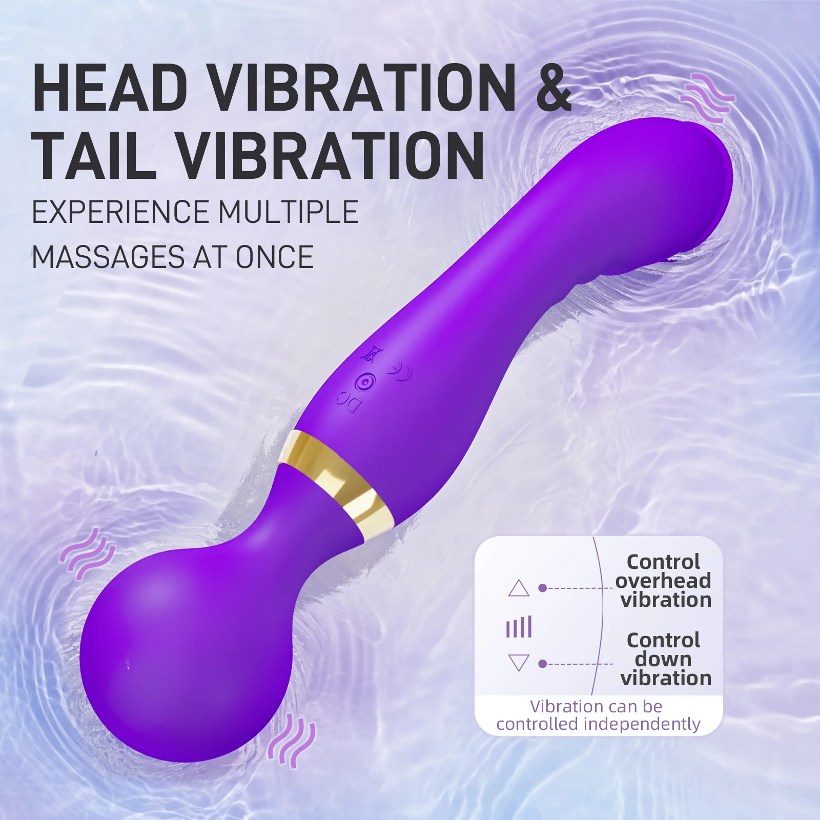 Magic Wand 20 Speeds Powerful Dildos Vibrator Dual Motor Large G-Spot AV Massager Clitoris Stimulator for Female Adults Sex Toys