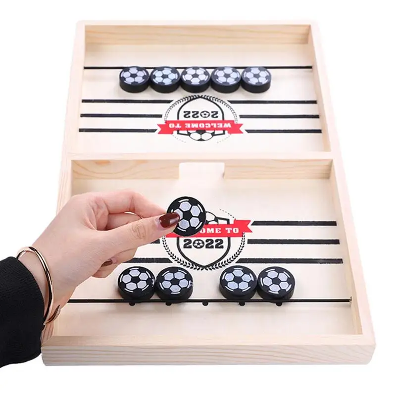 Bungee Table Game Kid Party Games With Soccer Design Bounce Game Football Board Game Wooden Fun Toy For Kids Child Adults