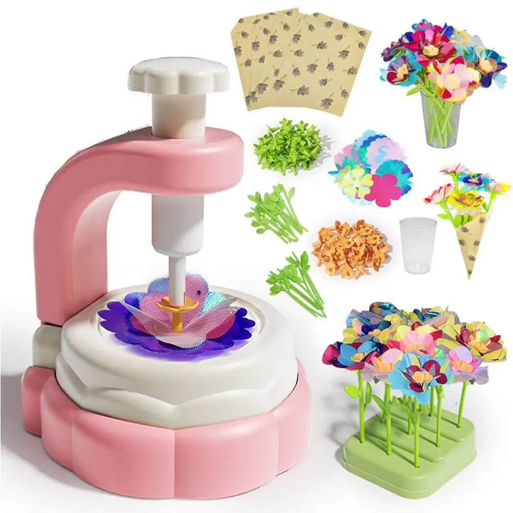 Set di macchine per la produzione di bouquet fatti a mano Fiori realistici Gioco fantasioso Set di fiori artificiali Sviluppo sensoriale