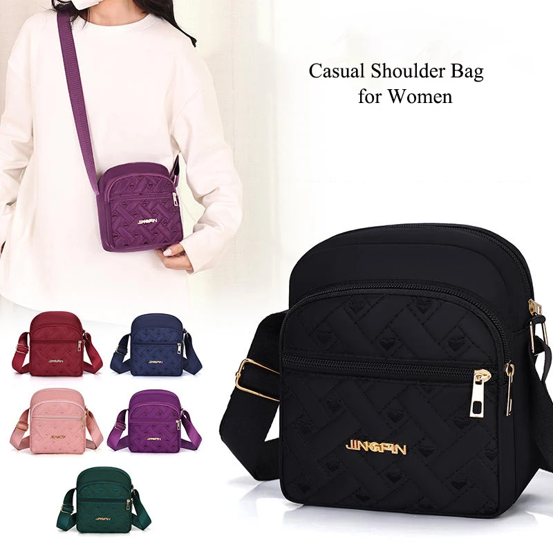 High Quality Soft Leather Purse Fashion Women Shoulder Messenger Bag Multi-pocket Wear-resistant Bag Luxury Ladies Handbag Sac