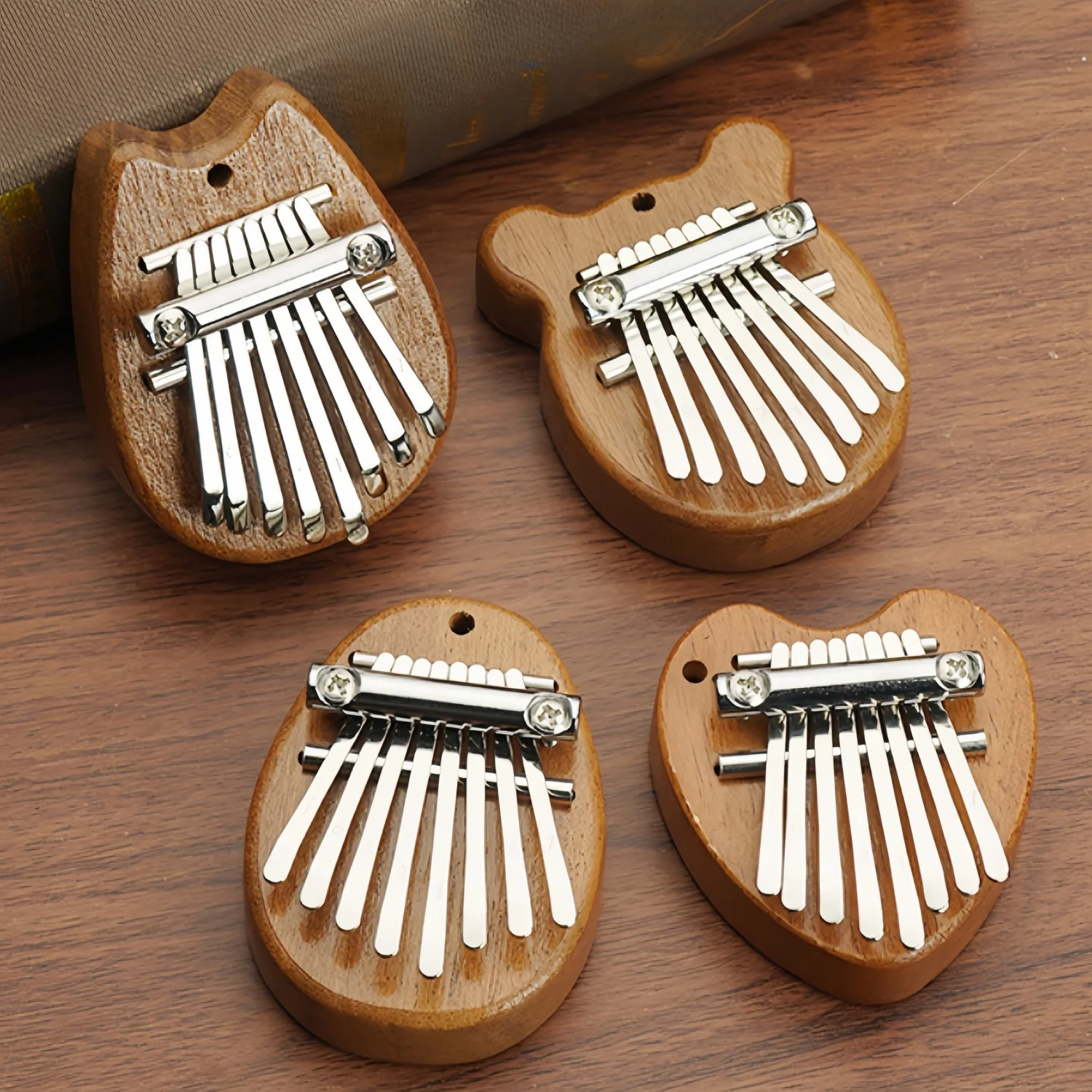 Thumb Piano 8 Key Kalimba Exquisite Finger Piano Marimba Musical Pendant Gift Keyboard Musical Instrument Valentine's Day Gift