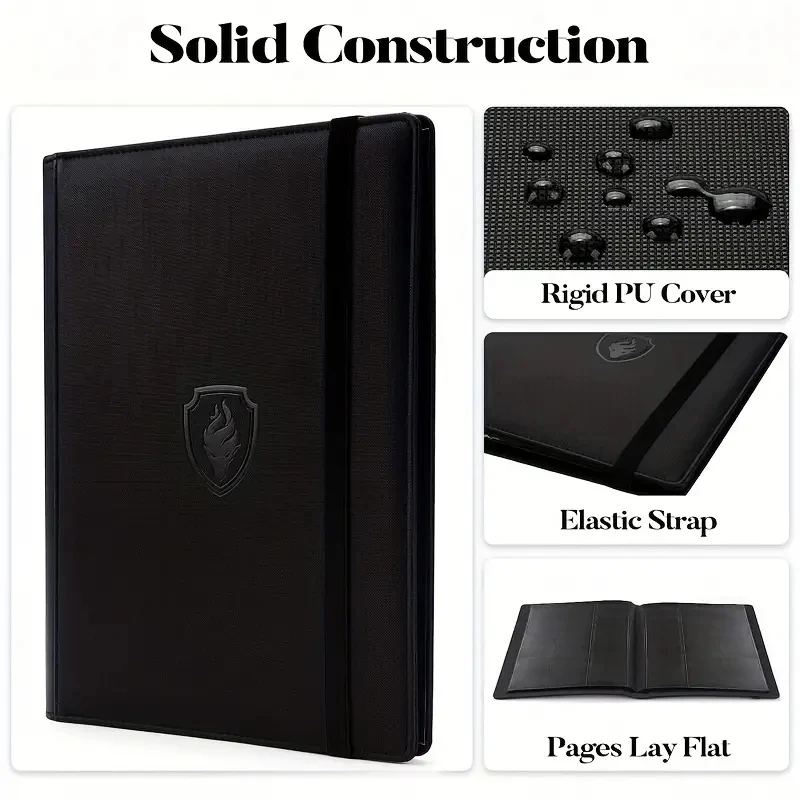 Trading Card Binder 9 Pocket, Binder for 360 Cards, Premium Card Book, Sturdy Card Holder Folders, for MTG, TCG, Game Cards