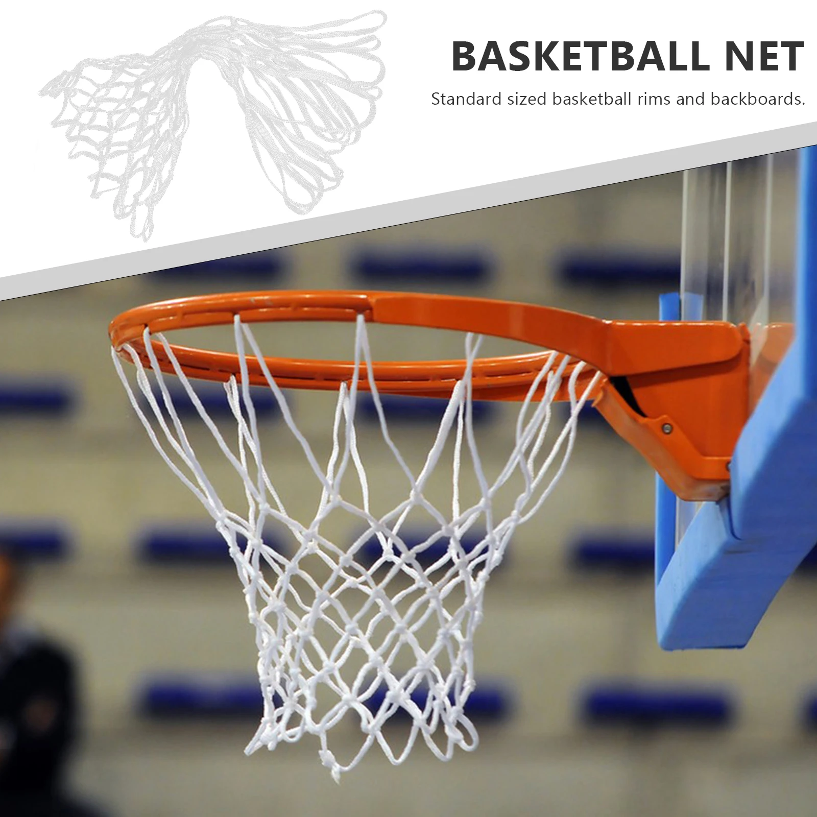 

Basketball Net Heavy Duty Nylon Braided All-Weather Wear-Resistant For Standard Rim Indoor Outdoor Courts Team Sports