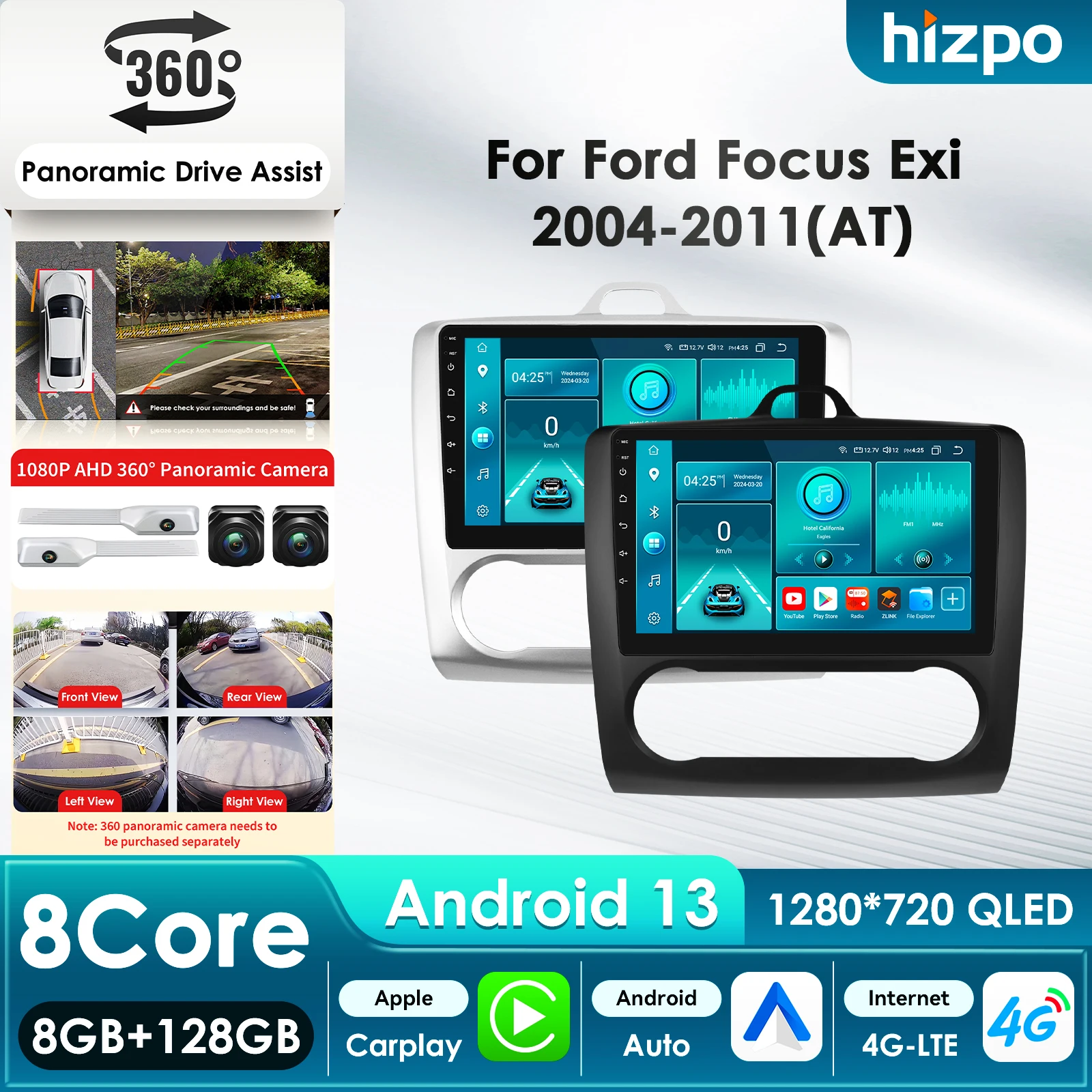

Hizpo 8Core DSP Car Multimedia Player for Ford Focus Exi AT 2004-2011 Carplay 4G Autoradio RDS GPS WiFi AI Intelligent Systems