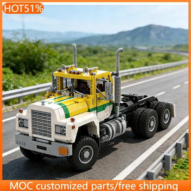 

3204 PCS transport old-fashioned tractor truck MOC Customize Modular Building Block Brick Kids Technology DIY Assembly Toy Gift
