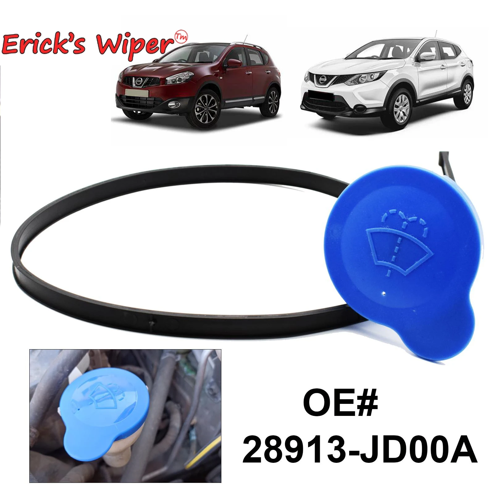 Erick\'s Wiper-Lave-glace de pare-brise de voiture, réservoir des Émirats arabes unis, couvercle de bouchon de bouteille, lavage d\'écran pour Nissan