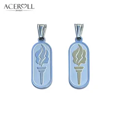 ACEROLL Stainless Steel Pendant of Young Women Torch for Mormons