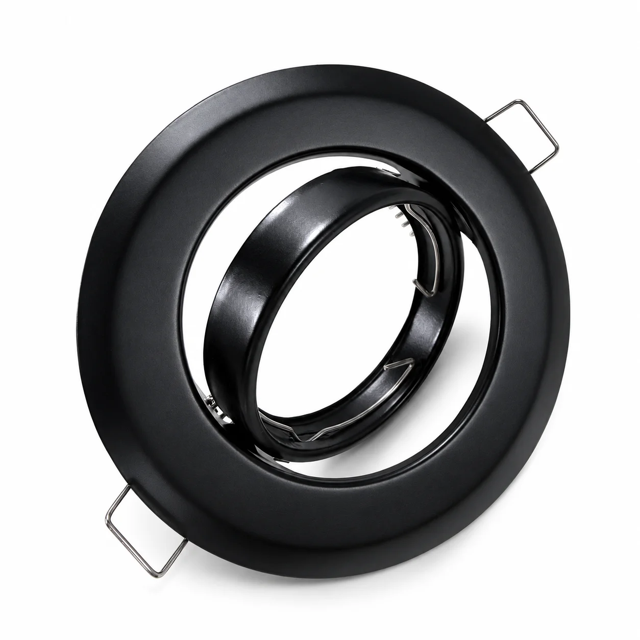 1/10PCS Round Recessed Spotlight GU10 LED Downlight Black LED Ceiling Lights Frame Adjustable for MR16 GU10 Bulb Holder