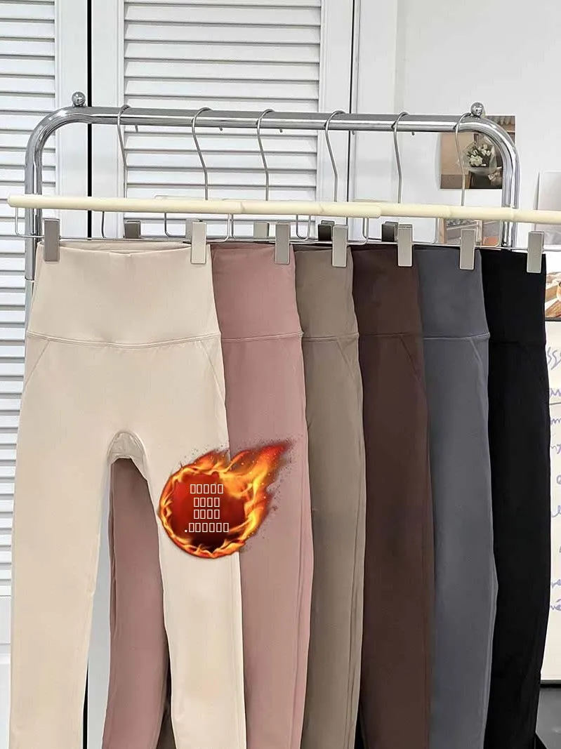 

Зимние йога-брюки Thiened для женщин: с высокой талией, эффектом подтяжки ягодиц, утягивающие живот, для фитнеса и бега, базовый слой, длинные штаны