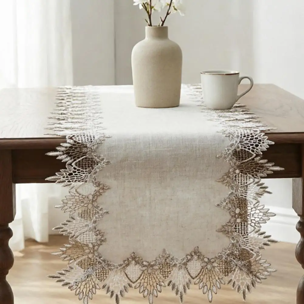 Lace Table Runner Decorative Table Runner Vintage Lace Table Runner Rustic Boho Embroidered Cloth Wedding Bridal Shower Baby