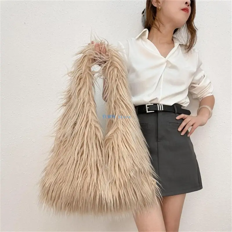 D0UD Exquisite Y2K Single Shoulder Bag Alluring Bombshells Long Hair Bag Underarm Bag
