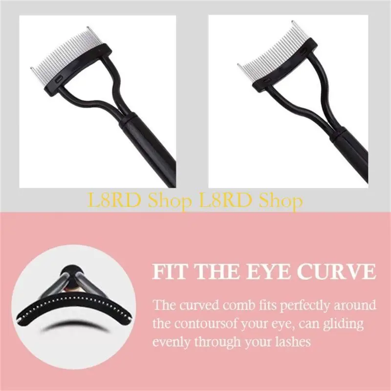 L8RD まつげコームセパレーターアークデザインラッシュディファイナーコームメイクアップマスカラアプリケーター