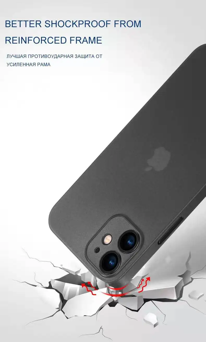 0.2MM Ultra Thin Case For iphone 13 14 15 Pro Max 12 Mini 11 X XR XS Max Cover For iphone SE 2020 2022 7 6 8 Plus Hard PC Case
