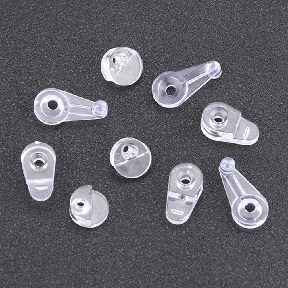 

50pcs Glass Clips Plastic Glass Clamps For Bathroom Wine Cooler Display Cases Fixing Supplies Furniture Brackets