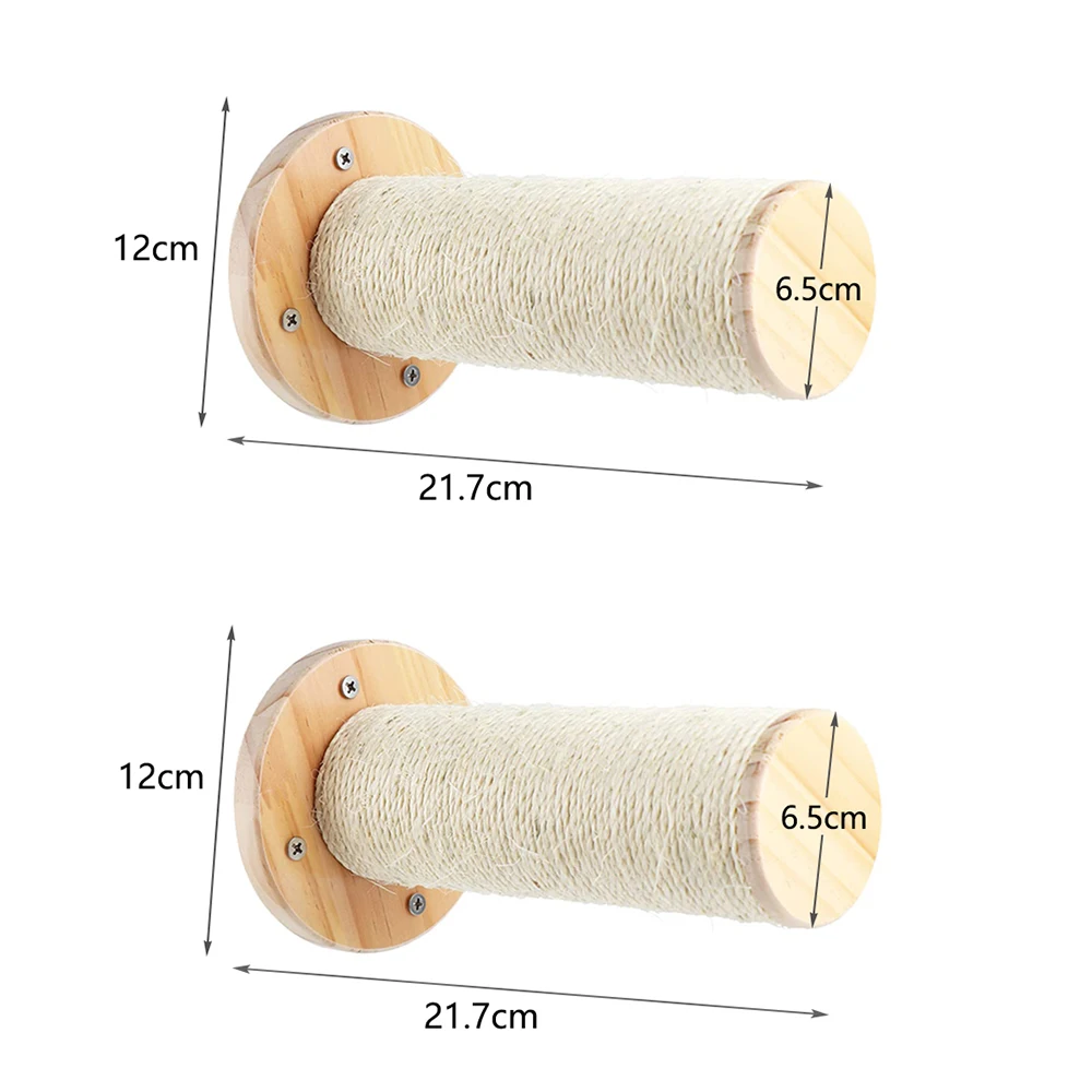 Katzen-Kratzbaum Wandkletterregale Hängematte Holz Sisal Katzenbaum Kratzturm für Hauskatzen Haustiermöbel und -betten – Detail 19