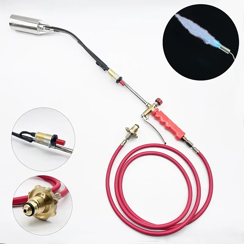 Welding Torches With 2m Hose For Weed Removal, Heating, Thawing, Melting Ice Disinfection Propane Cylinder Interface Spray Torch