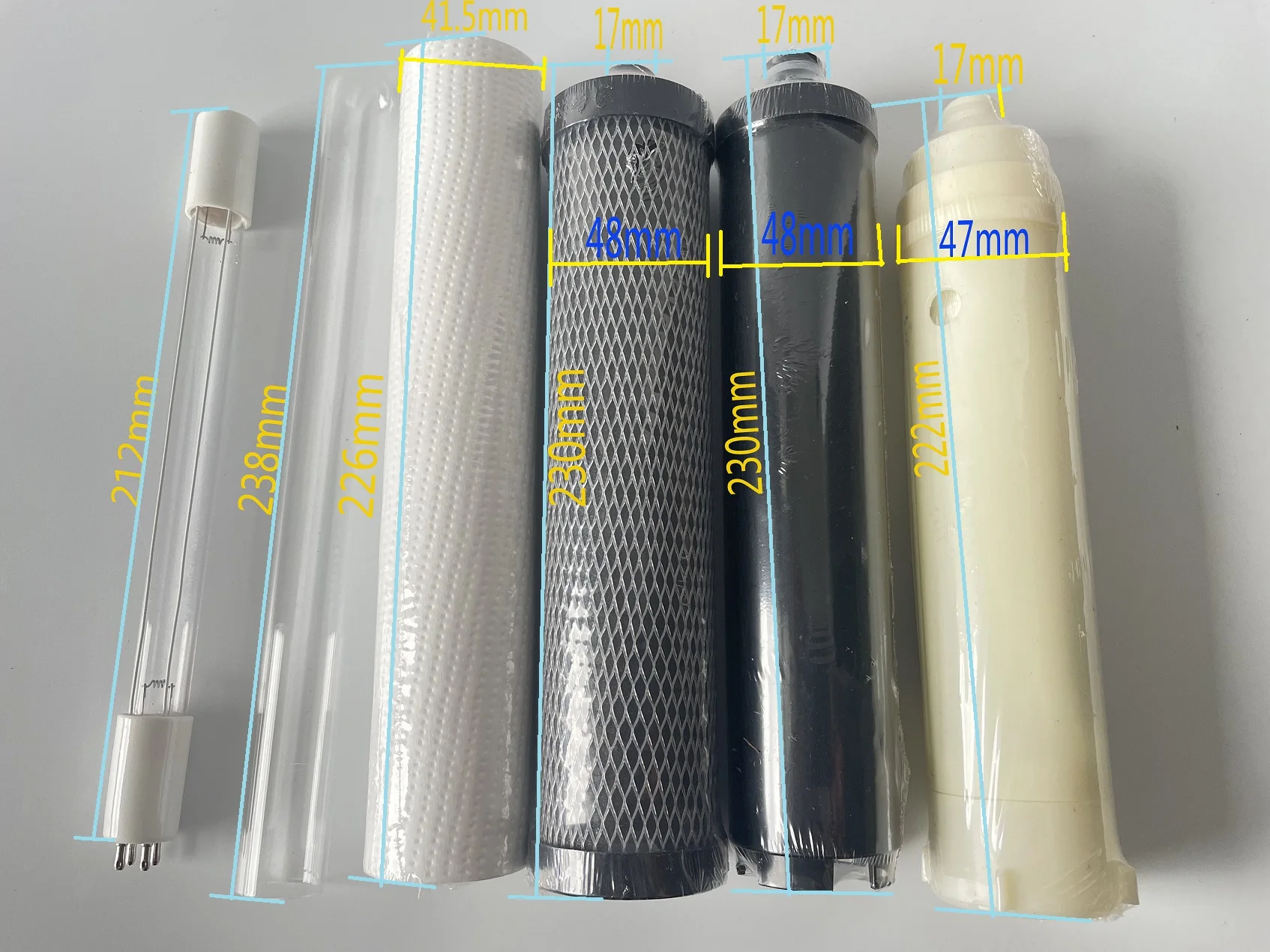 Filter Cartridges/replacement/candles for Super Smart 5 Stages water UV purifier model QY-UF4001WVH