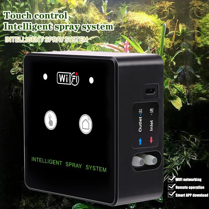 Rainforest Sprayer WiFi Control Automatic Mist Rainforest Timing Spray System Kit Irrigation Timer Reptile Sprayer Humidifier