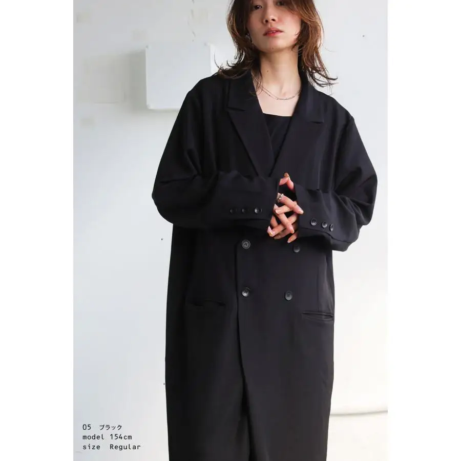 

Unique Double-Buled Japanese Sle A-Series Women's Rer 3000 Suitable for Tall Women Casual Commute Loose Fit Long Sve