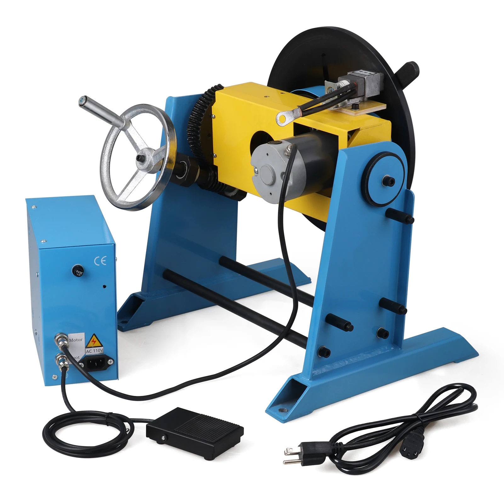 30KG Rotary Welding Positioner 200mm Chuck 40W Motor 110/220V Turntable Rotator for Pipe & Circular Workpiece Welding