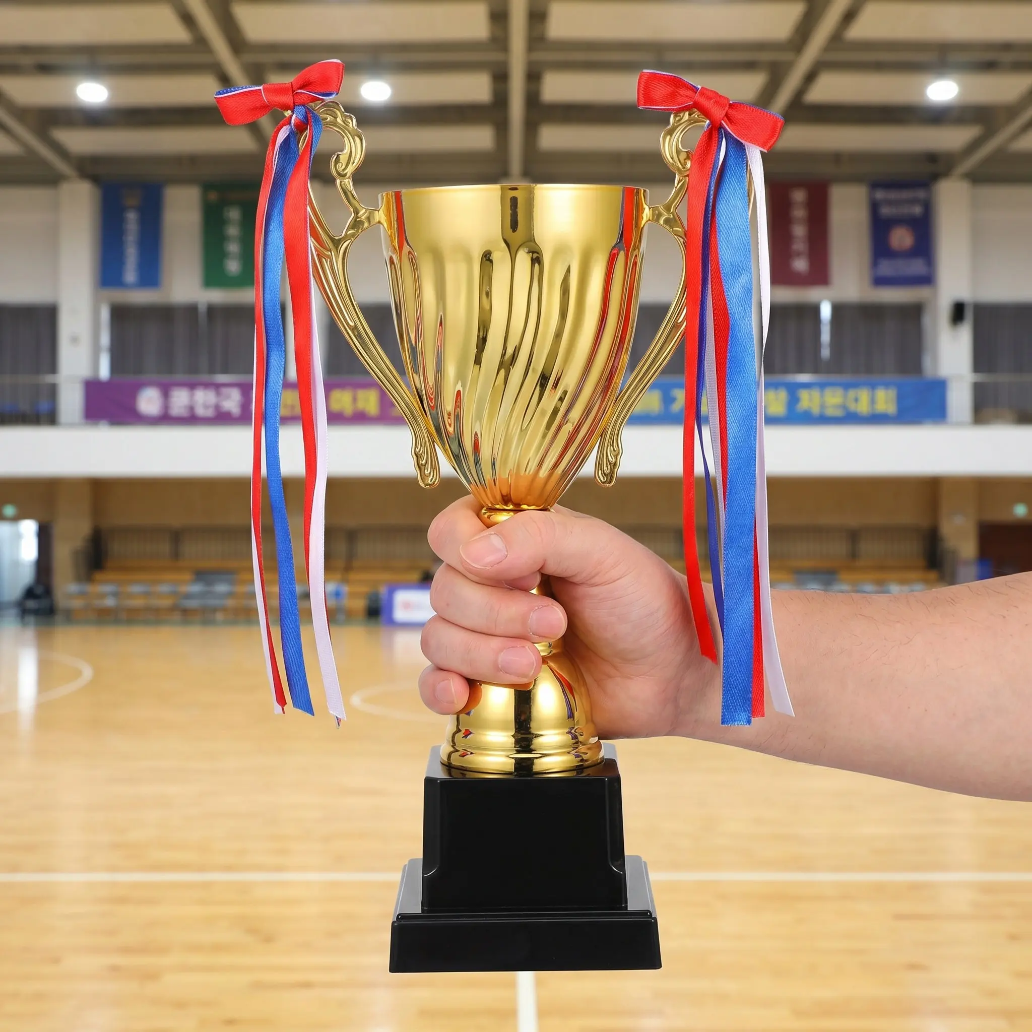 Golden Color Metal Trophy Sports Competition Award Trophy for School Athletics Winner Prize Cup Winner Awards Cup