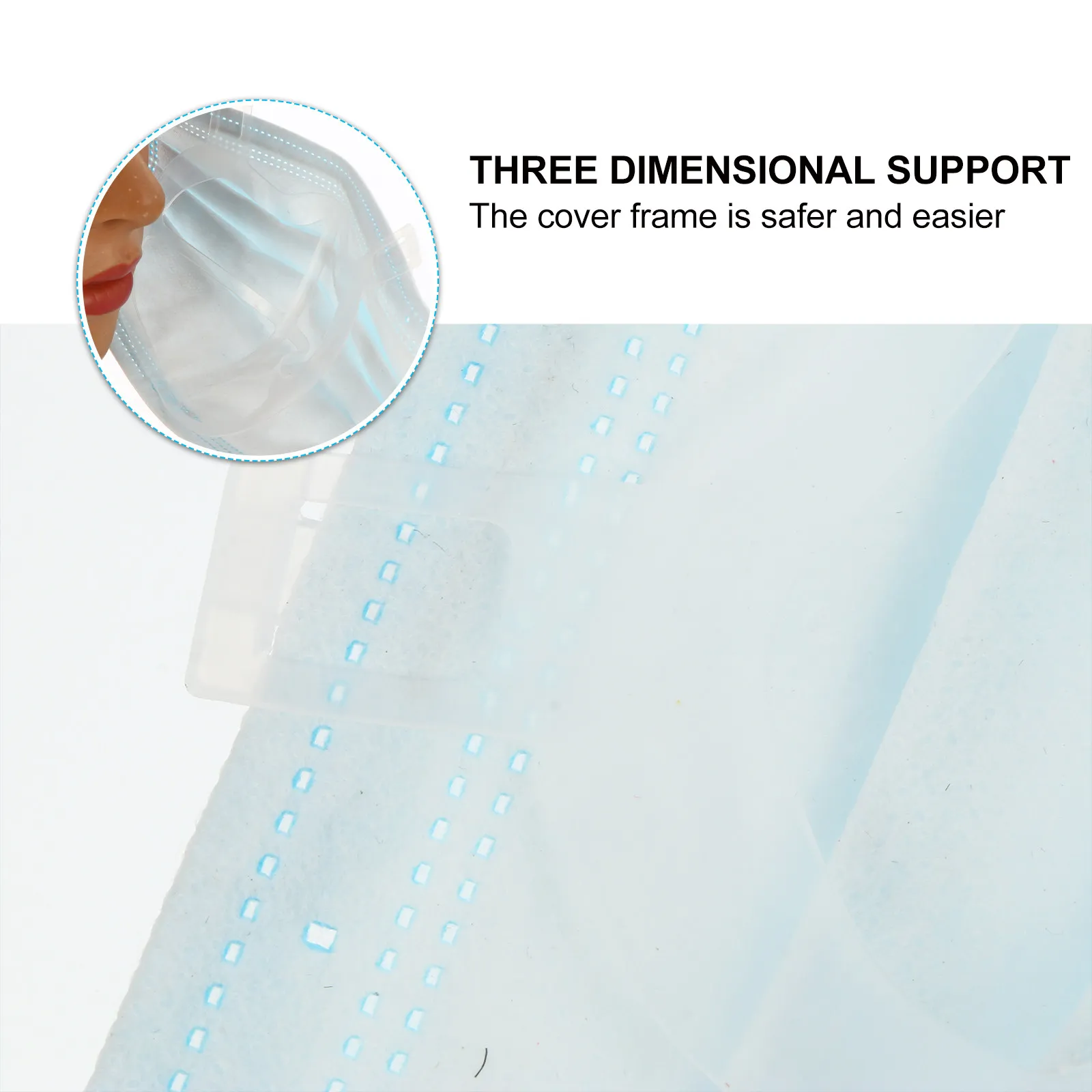 10Pcs Ultra-Thin Flexible Silicone Mask Holder 3D Face-Conforming Support Breathable Reusable Mask Inner Frame Lipstick