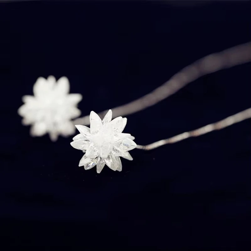 Hot Sale Long Ice flower 925 Sterling Silver Earrings For Women Fashion Jewelry sterling-silver-jewelry pendientes