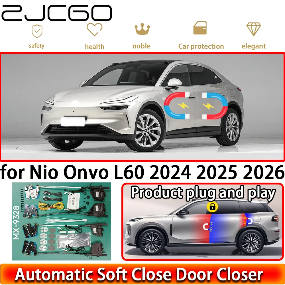 

ZJCGO for Nio Onvo L60 2024 2025 2026 OEM Soft Close Door Kit Power Closing Latch System Auto Pull Door Easy Close Plug & Play