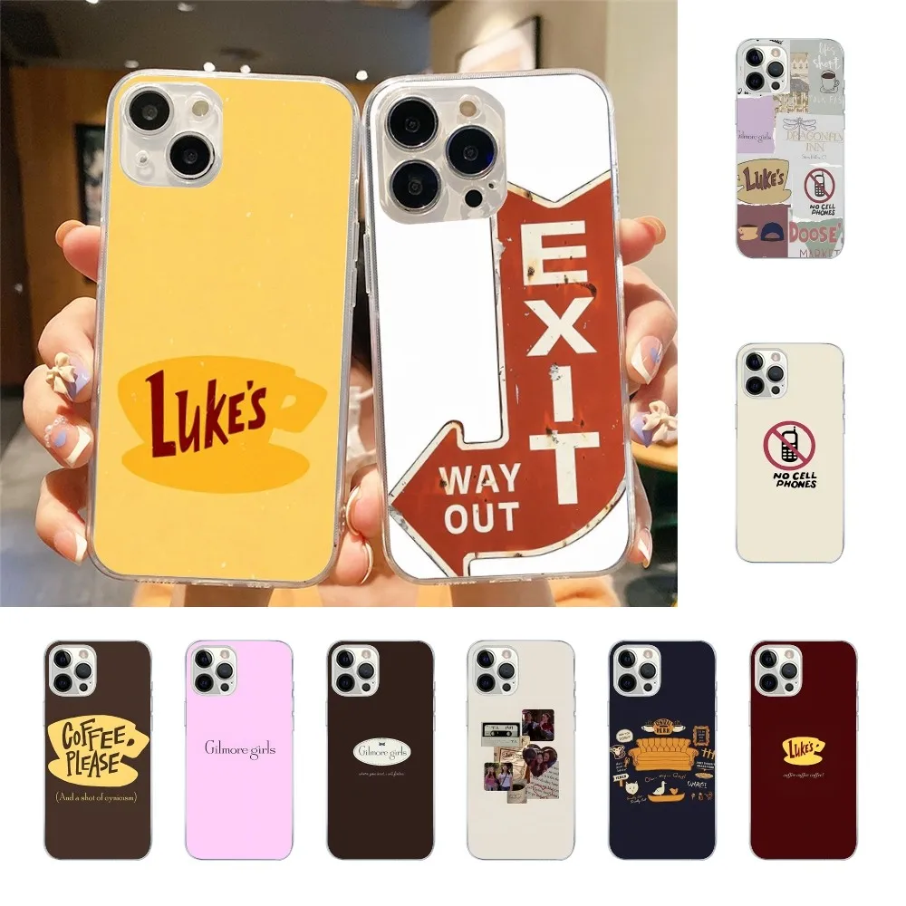 G-Gilmore Girls Phone Case For Iphone 15 11 13 14 Pro Max 7 8 Plus X Xr Xs Max Se2020 12mini Transparent Cover