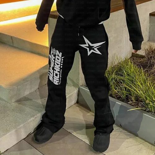 Imagen 2 del producto 2025 Otoño/Invierno nueva ropa Y2K ropa de hombre y pantalones de mujer pantalones de Fitness tendencia de moda pantalones de calle altos pantalones casuales