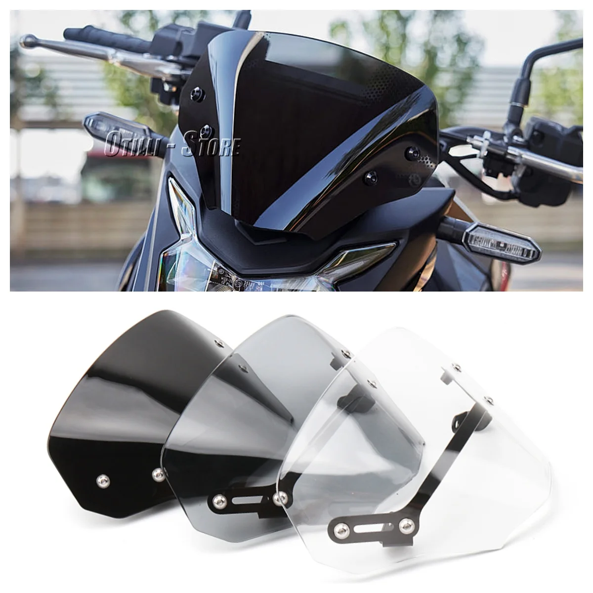 

Motorcycle Accessories Front Windshield Windscreen Visor Deflector Wind Shield For HONDA CB 750 Hornet cb750 CB750 HORNET 2023