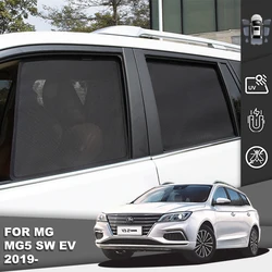 For MG 5 SW MG5 EV 2019-2024 Magnetic Car Sunshade Shield Front Windshield Curtain Cover Rear Side Baby Window Sun Shade Visor