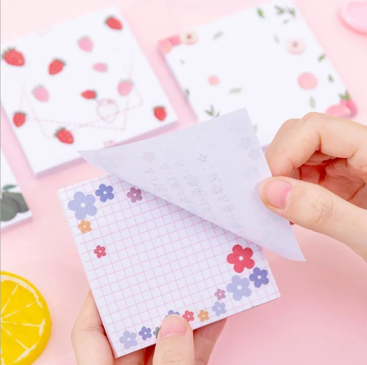 Memo Pad Creative Small Fresh Hyunya Flower Ins Sticky Notes Cute Sticky Notes Small Notebook Note Paper Message N Times Kawaii