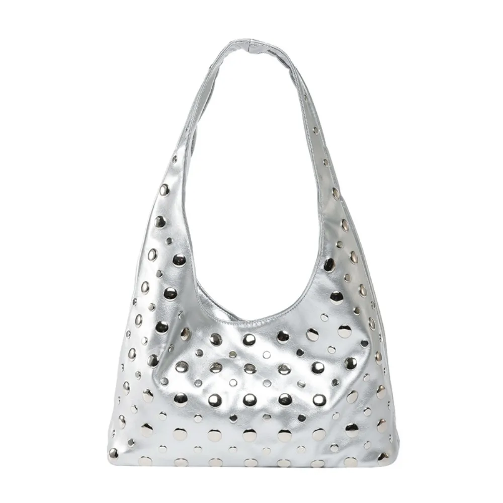 

Trendy Metal Stud Rivet Shoulder Bag Punk Style Spicy Girl Underarm Bag Sweet Cool Handbag Y2k Underarm Bag Girl
