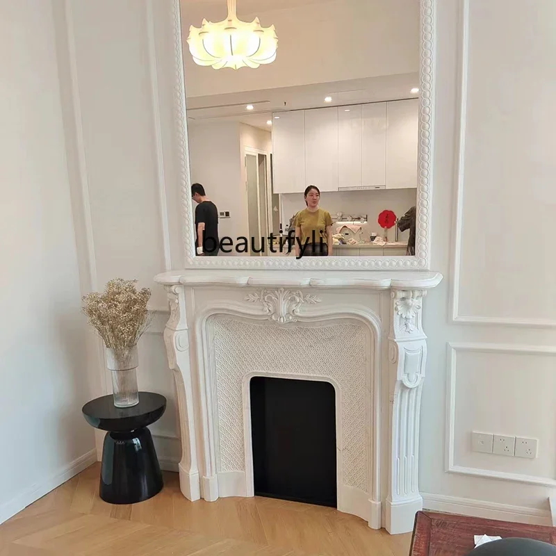 01A Sculpture French Fireplace Interior Decoration Vintage Neoclassical Stone Carving Fireplace Stone Fireplace