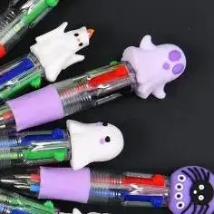 

Fun Halloween Cartoon 4-in-1 Colorful Ballpoint Pens - Set of 5/10/15/20 - Perfect for Student Stationery Gift