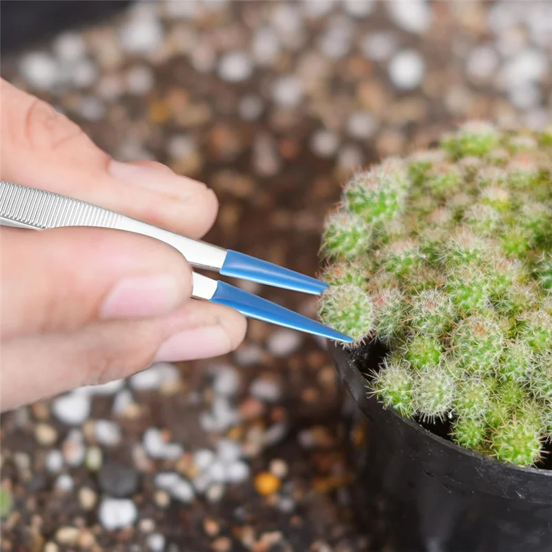 

AB34-4Pcs Tweezers With Rubber Tips Rubber Straight Tip Tweezers For Jewelry Making, Electronics