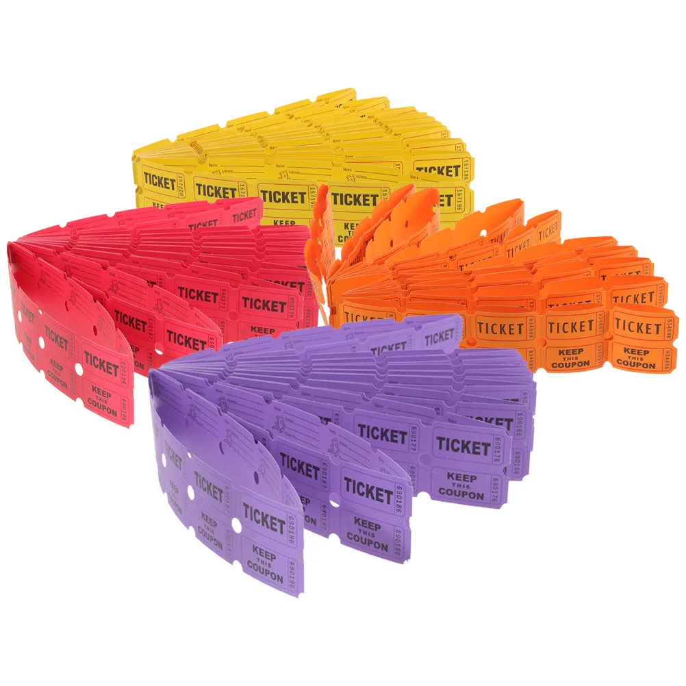 400 Pcs Raffle Tickets Prizes Wristbands for Events Coupon Lottery Concert Single Game Printable