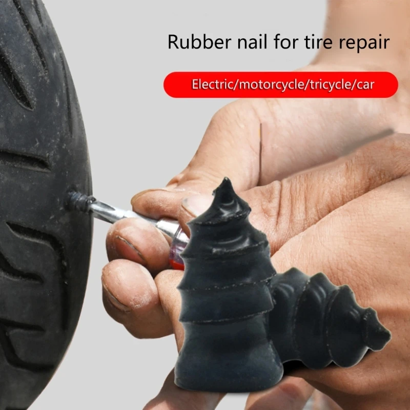 20Pcs Universal Car Motorcycle Vacuum Tire Repair Kit Rubber Screw Nails with Screwdriver Self-service Tyre Puncture Repair Tool