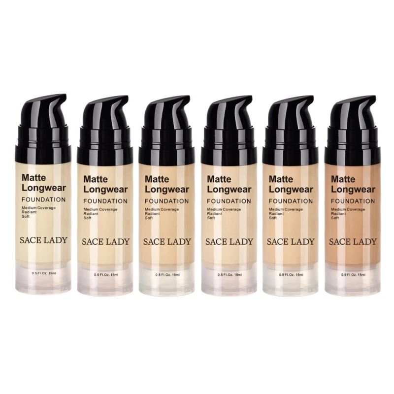 SACE LADY Face Foundation Cream Base Makeup Professional Matte Finish Make Up Liquid Concealer Waterproof Brand Natural Cosmetic