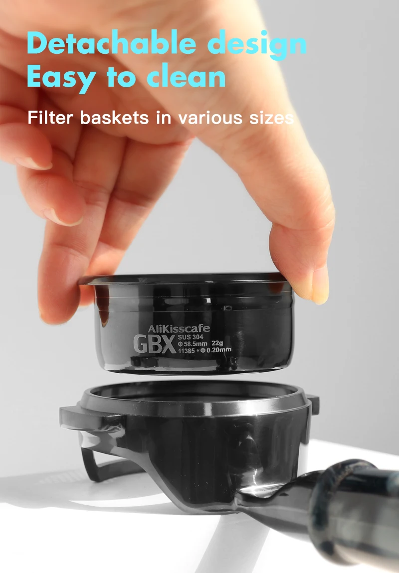 AliKisscafe 51 mm 54 mm 58 mm Espresso-Filterkorb, präzise, ​​passend für Delonghi Breville E61 Siebträger, Kaffeezubehör, Barista-Werkzeuge – Detail 8