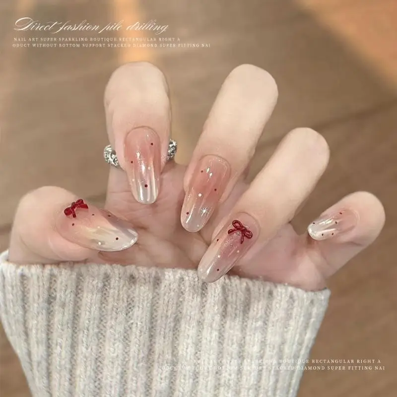 12 Griglie/scatola Arco Decorazioni per unghie 3d Rosso Marrone Bowknot Pendenti e Ciondoli in resina Gioielli Fai da te Decorazione per manicure Forniture Accessori