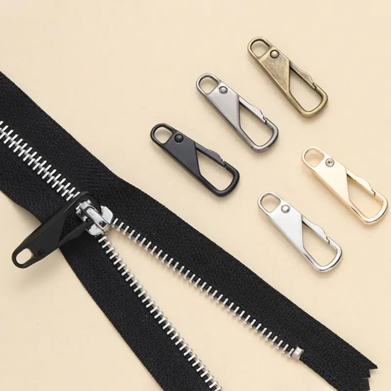 5PCS zipper pull replacement Bad Buckle Travel Bag Suitcase Zipper Head DIY Slider Zipper Puller Instant easy Repair zipper clip