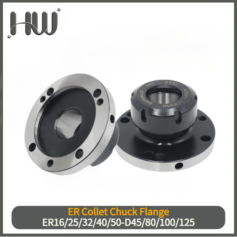 ER50 ER40 ER32 ER25 ER16 D80 D100 D125 Flange Four Axis cartridge Collet Fixture Chuck For CNC Milling Lathe Tool Collet
