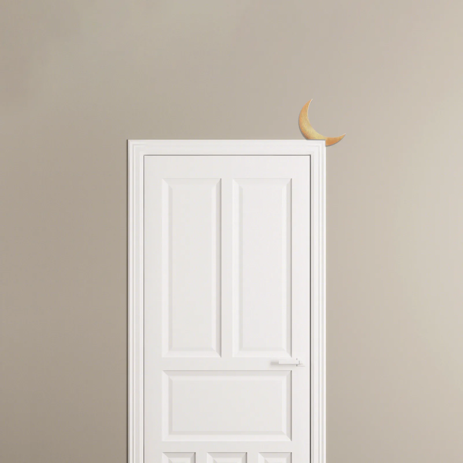 PVC Golden Moon Corner Door Frame Decor Boho Style Artistic Wall Art Indoor Outdoor Home Office Moon Hanging Decoration Bedroom