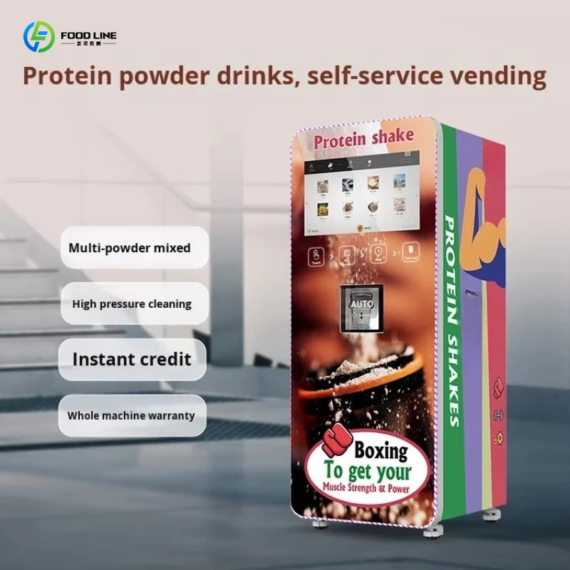 Protein Shake Vending Machine Customizable Drink Dispenser Digital Display Self Ordering Kiosk for Fitness Center